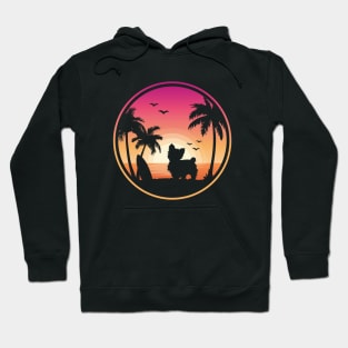 Yorkshire Terrier Dog Yorkie Summer Beach Hoodie